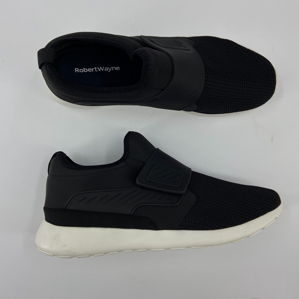 Robert Wayne Shoes Mens 13 Black White Casual Slip On Darrence Sneakers